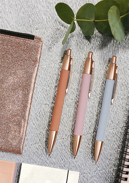 Een Balpen rosé goud 6 assorti koop je bij Kantorice office & business supplies