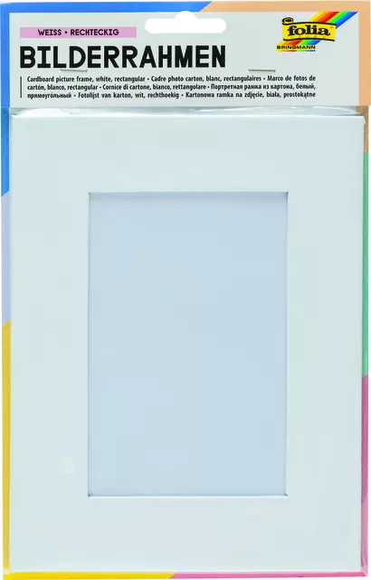Een Fotoframe Folia 166x216mm karton wit koop je bij De Joma BV