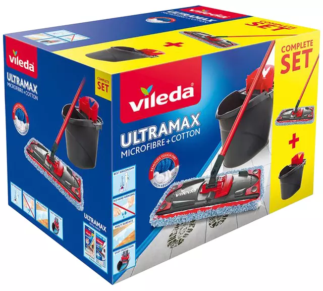 Een Mopset Vileda Ultra Max Micro & Cotton Box koop je bij D. Sonneveld B.V.