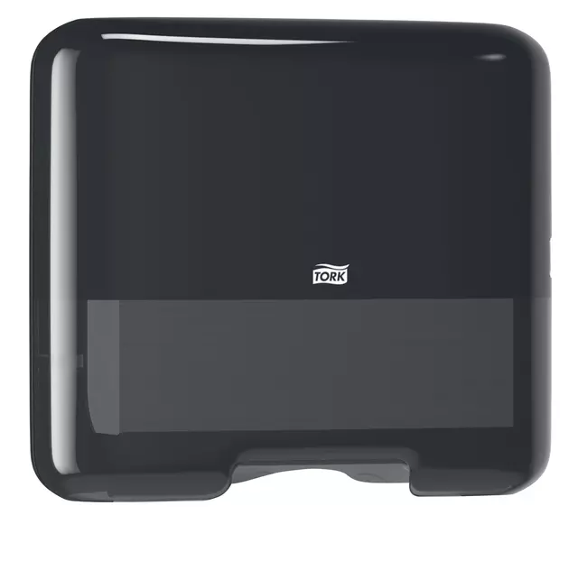 Een Distributeur Tork Mini H3 Elevation 553108 pour essuie-mains pli C et Z noir koop je bij QuickOffice BV