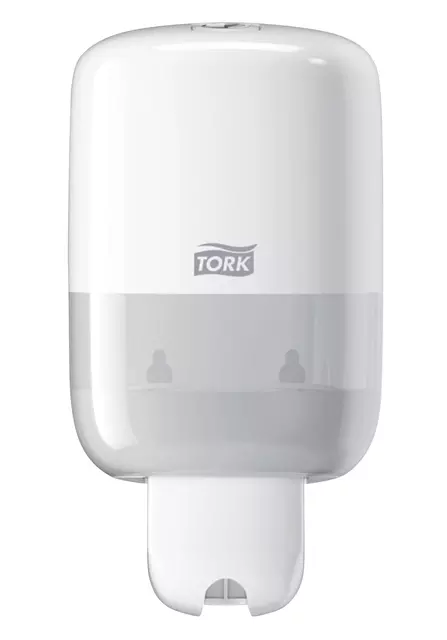 Een Zeepdispenser Tork Mini S2 Elevation compact design wit 561000 koop je bij De Joma BV