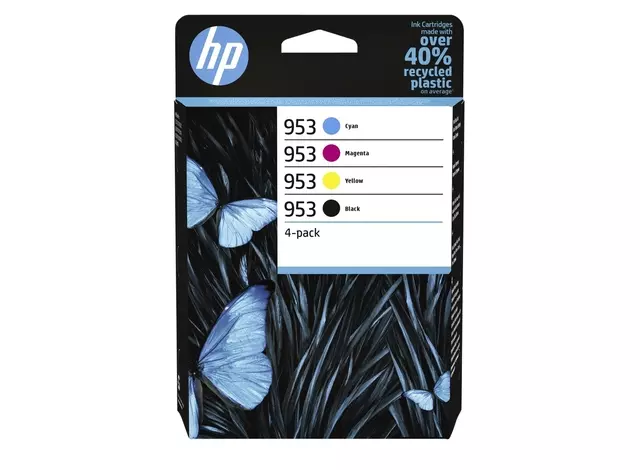 Een Inktcartridge HP 6ZC69AE 953 zwart + 3 kleuren koop je bij All Office Kuipers BV