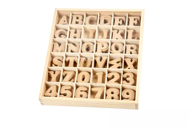 Letters en cijfers Creativ Company 4cm 288 stuks MDF