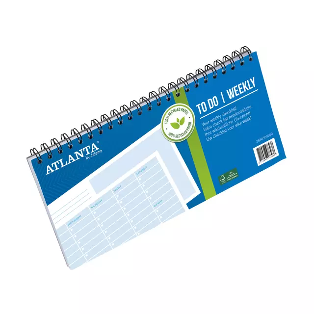 Een Things to do Atlanta Weekly 297x150mm 60vel 70gr landscape blauw koop je bij iPlusoffice