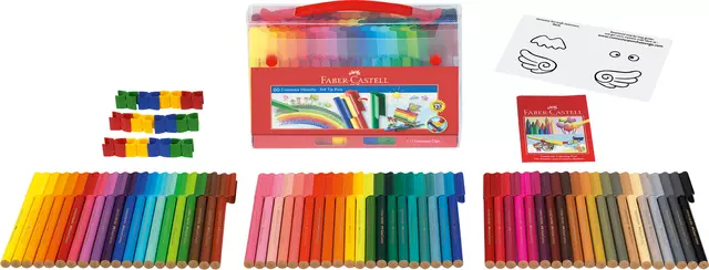 Een Kleurstift Faber-Castell Connector assorti koffer à 60 stuks koop je bij Romijn Office Supply