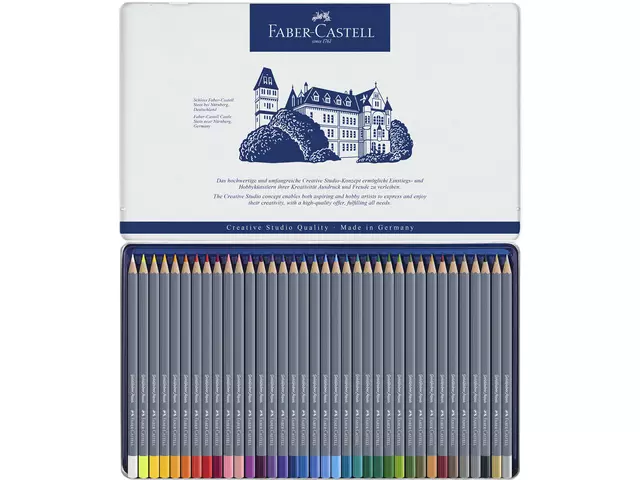 Een Kleurpotloden Faber-Castell Goldfaber aquarel assorti blik à 36 stuks koop je bij Sysdicom BV