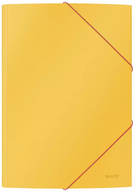 Een Elastomap Leitz Cosy A4 3-kleps geel koop je bij De Joma BV