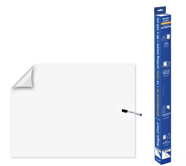 Een Magic-Chart Legamaster whiteboard XL 90x120cm wit koop je bij De Joma BV