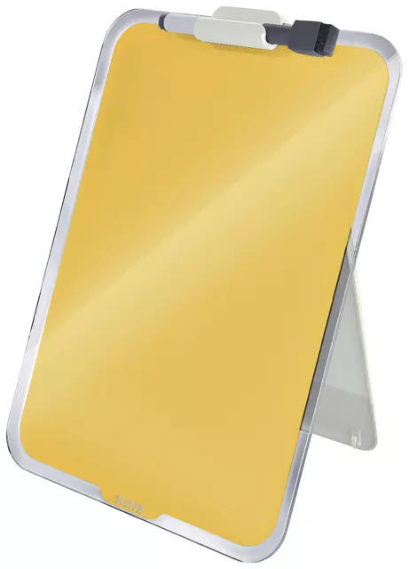 Een Glas Desktop Flipover Leitz Cosy geel koop je bij De Joma BV