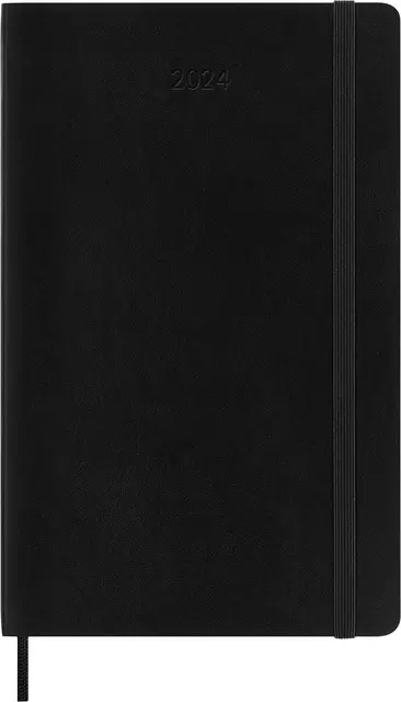 Een Agenda 2024 Moleskine 12M Planner Weekly 7dag/1pagina large 130x210mm soft cover black koop je bij Draais.com