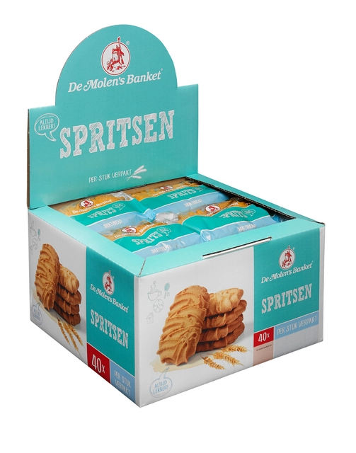 Een Koeken De Molen Spritsen 40x38gr koop je bij Clippz! Office Supplies