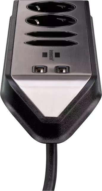 Een Stekkerdoos Brennenstuhl Estilo 4vdig USB 2m zwart koop je bij All Office Kuipers BV
