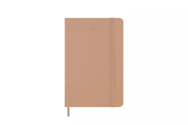 Een Agenda 2024 Moleskine 12M Planner Weekly 7dag/1pagina pocket 90x140mm hard cover sand brown koop je bij Draais.com