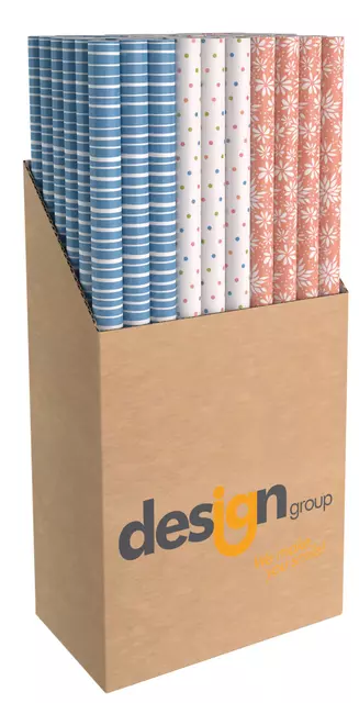 Een Inpakpapier Design Group Moments 200x70cm assorti koop je bij Schellen Boek- en Kantoorboekhandel