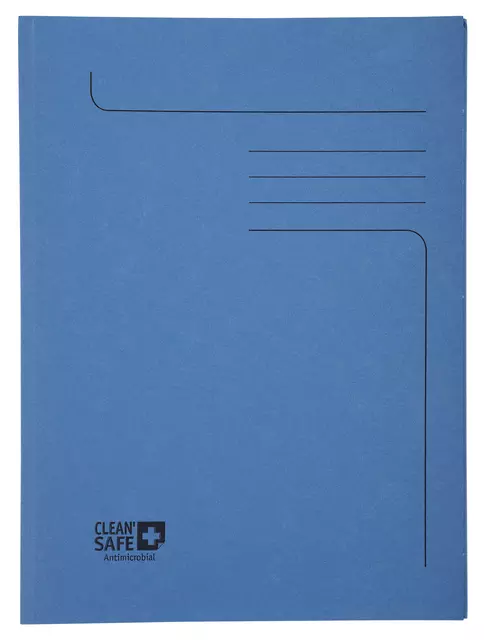 Een Dossiermap Exacompta Clean'Safe 2kleppen blauw koop je bij De Joma BV