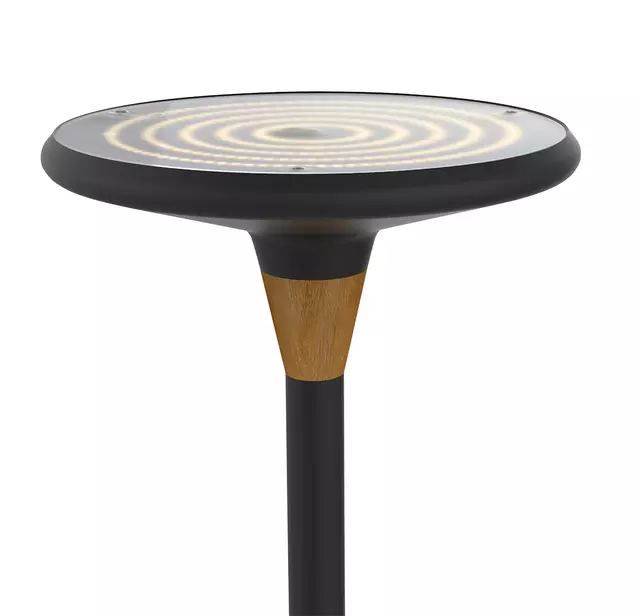 Een Vloerlamp Unilux Baly LED bamboe zwart koop je bij All Office Kuipers BV