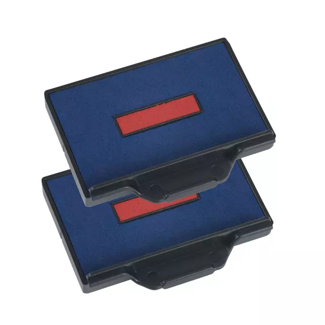 Een Stempelkussen Trodat 6/56/2 2 stuks blauw rood koop je bij De Rijk Kantoorshop