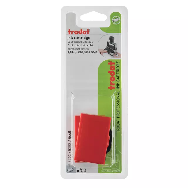 Buy your Stempelkussen Trodat 6/53 2 stuks rood at QuickOffice BV