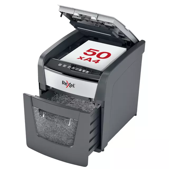 Een Papiervernietiger Rexel Optimum Auto 50X 4x28mm koop je bij All Office Kuipers BV