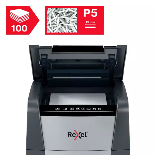 Een Papiervernietiger Rexel Optimum Auto 100M 2x15mm koop je bij All Office Kuipers BV