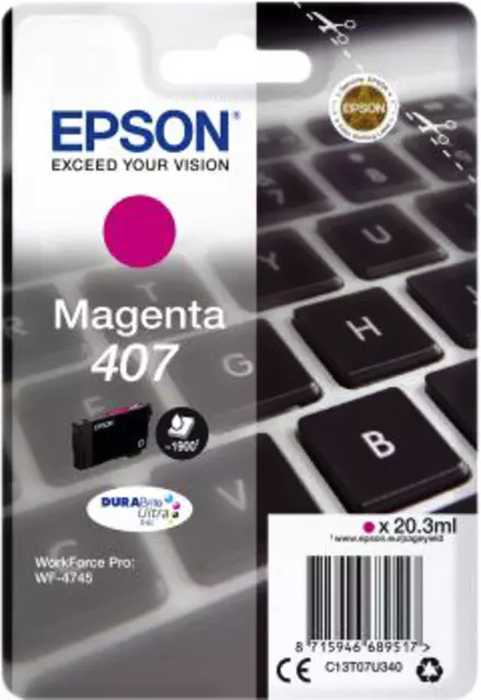 Een Inktcartridge Epson 407 T07U340 rood koop je bij De Rijk Kantoorshop