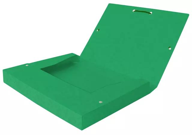 Een Elastobox Oxford Top File+ A4 25mm groen koop je bij De Joma BV