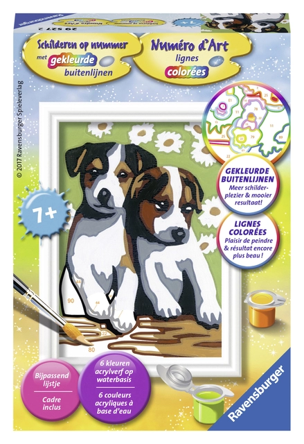 Een Schilderen op nummer - Schattige puppies koop je bij Clippz! Office Supplies