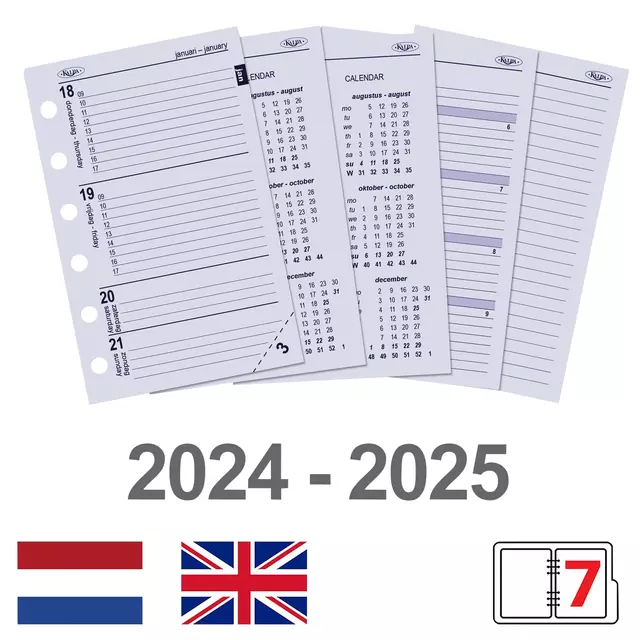 Een Organizer Kalpa Pocket inclusief agenda 2024-2025 7dagen/2pagina's keta zwart koop je bij De Joma BV