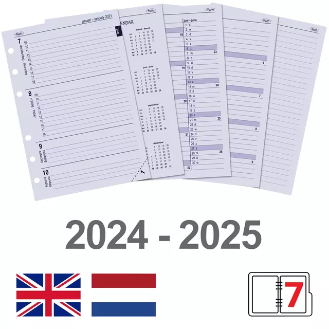 Een Agendavulling 2024-2025 Kalpa A5 7dagen/2pagina's koop je bij De Joma BV