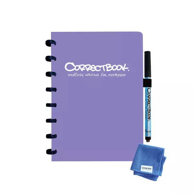 Buy your Notitieboek Correctbook A5 lijn 40blz petunia purple at QuickOffice BV