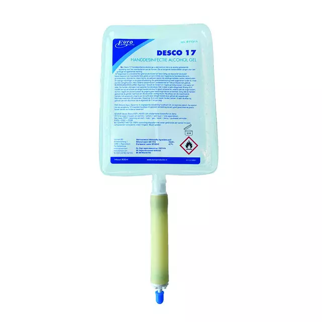 Een Handdesinfectie Euro Products Q18 Bag-in-box Desco 17 800ml 411311 koop je bij De Joma BV