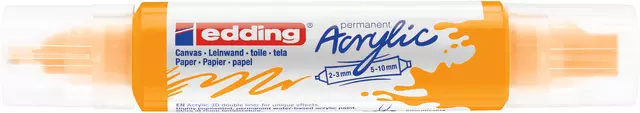 Een Acrylmarker edding e-5400 3D double liner zonnegeel koop je bij De Rijk Kantoorshop