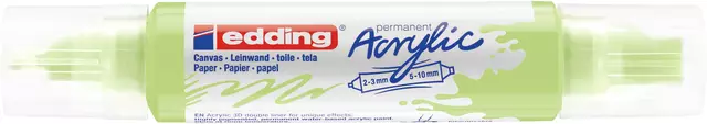 Een Acrylmarker edding e-5400 3D double liner pastel groen koop je bij De Rijk Kantoorshop