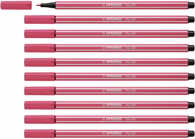 Een Viltstift STABILO Pen 68/49 medium aardbeienrood koop je bij Kantorice office & business supplies