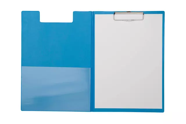 Een Klembordmap MAUL A4 staand met penlus lichtblauw koop je bij All Office Kuipers BV
