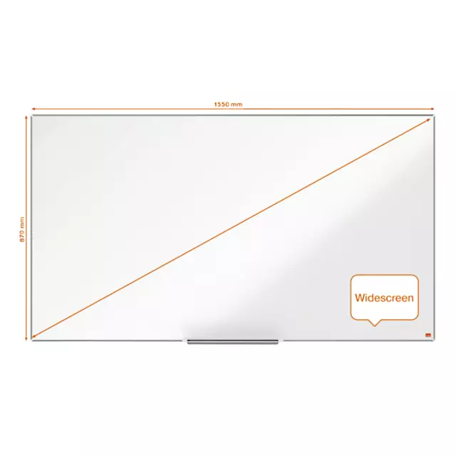 Een Whiteboard Nobo Impression Pro Widescreen 87x155cm emaille koop je bij Continu Kantoor