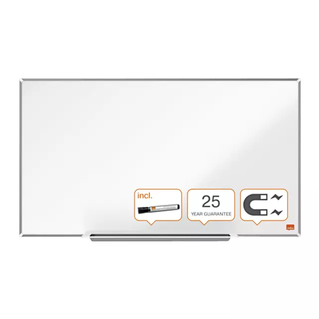 Een Whiteboard Nobo Impression Pro 710x400mm emaille koop je bij All Office Kuipers BV