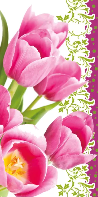 Een Diamondpainting roze tulpen 11x22cm koop je bij All Office Kuipers BV