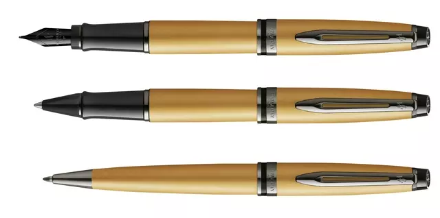 Een Vulpen Waterman Expert metallic gold lacquer RT medium koop je bij De Rijk Kantoorshop