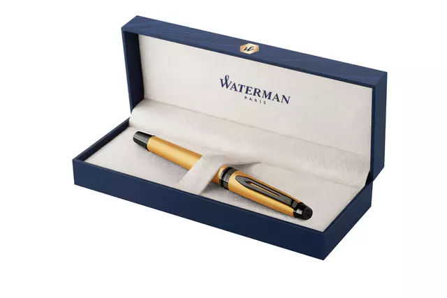 Een Vulpen Waterman Expert metallic gold lacquer RT medium koop je bij De Rijk Kantoorshop