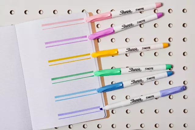 Een Markeerstift Sharpie S-note assorti blister à 12 stuks koop je bij Quality Office Supplies