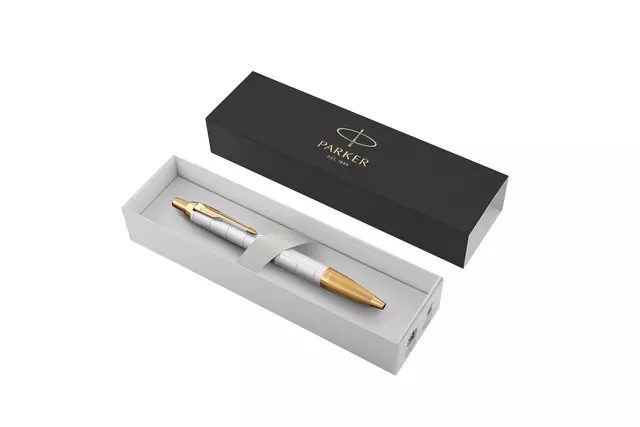 Een Balpen Parker IM Premium pearl GT medium koop je bij Kantorice office & business supplies