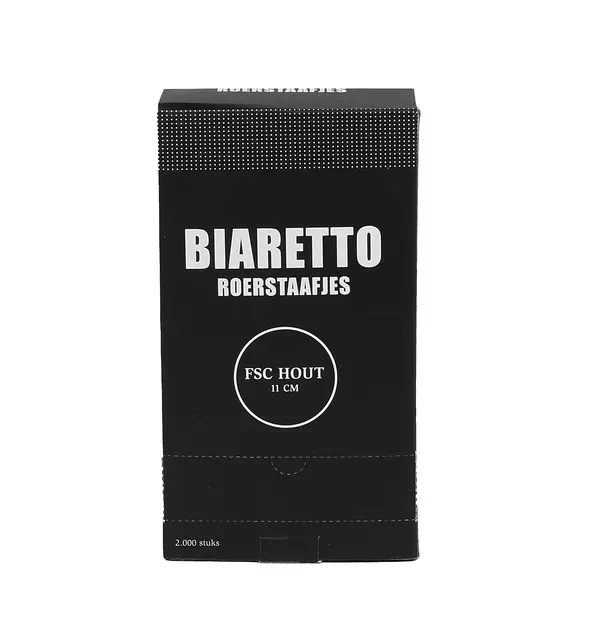 Een Touillettes Biaretto bois 11cm 2000 pièces koop je bij QuickOffice BV