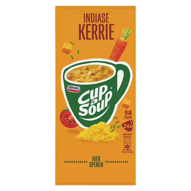 Een Cup-a-Soup Unox Indiase kerrie 140ml koop je bij De Joma BV