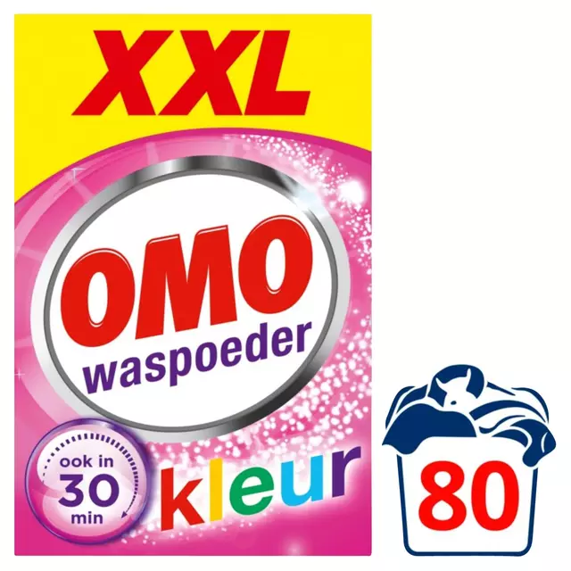 Een Wasmiddel Omo Color poeder 80scoops 4,73KG koop je bij De Rijk Kantoorshop