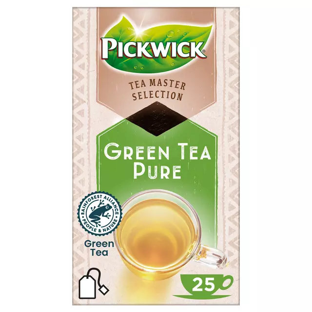 Een Thee Pickwick Master Selection green pure 25st koop je bij All Office Kuipers BV