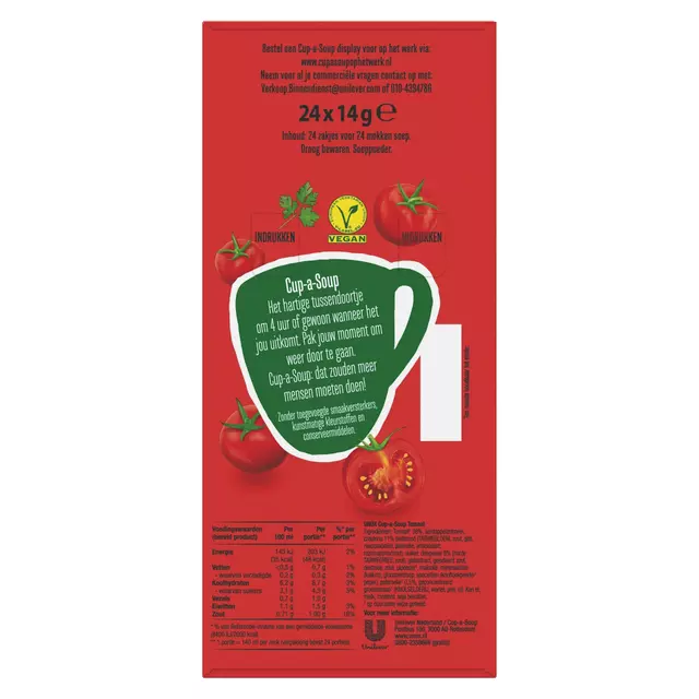 Een Cup-a-Soup Unox tomaat 140ml koop je bij De Joma BV