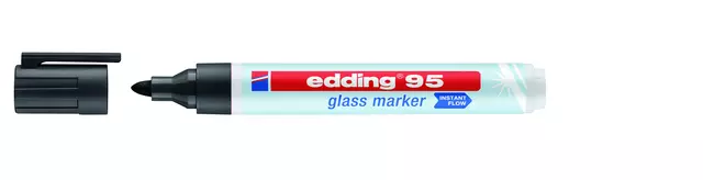 Een Viltstift edding 95 glasbord rond 1.5-3mm zwart koop je bij Kantorice office & business supplies