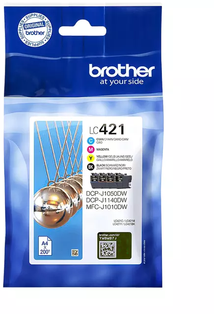 Een Inktcartridge Brother LC-421 zwart + 3 kleuren koop je bij QuickOffice BV