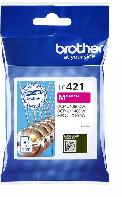 Een Inktcartridge Brother LC-421M rood koop je bij QuickOffice BV